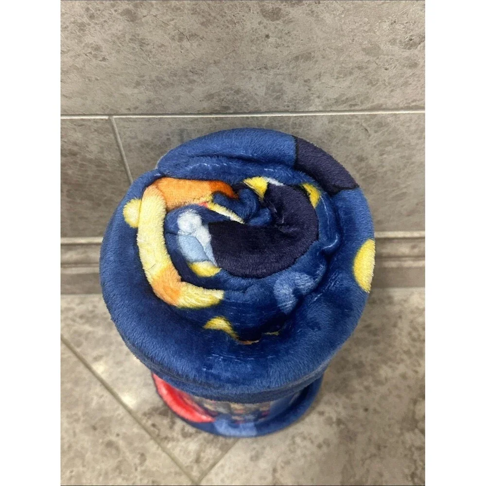 Bluey Birthday Balloon Throw Blanket NEW Silk Soft Touch 46” X 60” Bluey Bingo